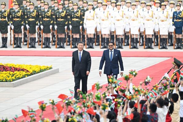 习近平同苏里南总统单多吉会谈7