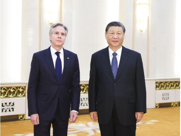 习近平会见美国国务卿布林肯2