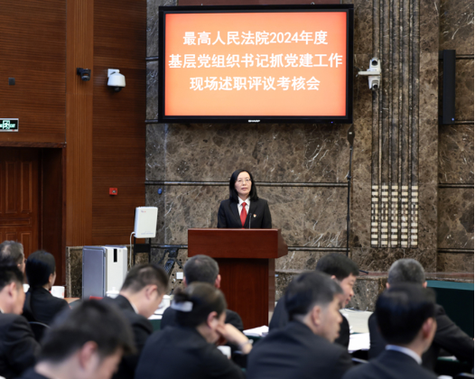 最高法召开2024年度基层党组织书记抓党建工作现场述职评议考核会4 最高法召开2024年度基层党组织书记抓党建工作现场述职评议考核会4