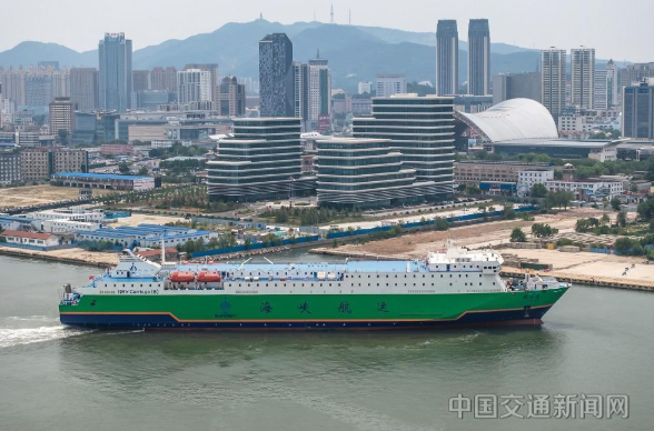渤海海峡首条新能源汽车海上运输专线开通
